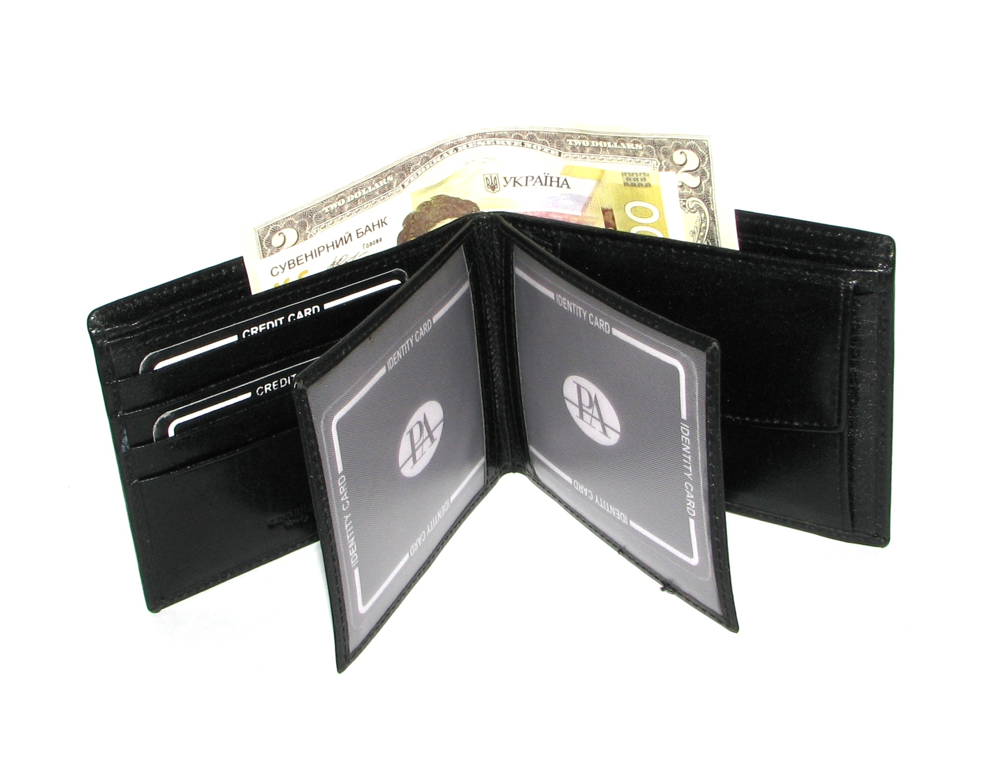 Гаманець чоловічий Pierre Andreus PW-012-BTU BLACK Гаманець чоловічий Pierre Andreus PW-012-BTU BLACK